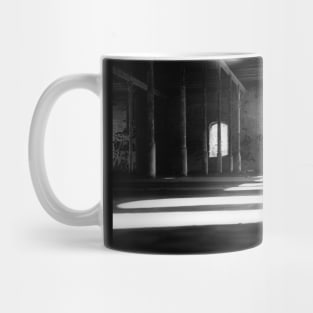 lost places, Old factory hall, black and white Mug